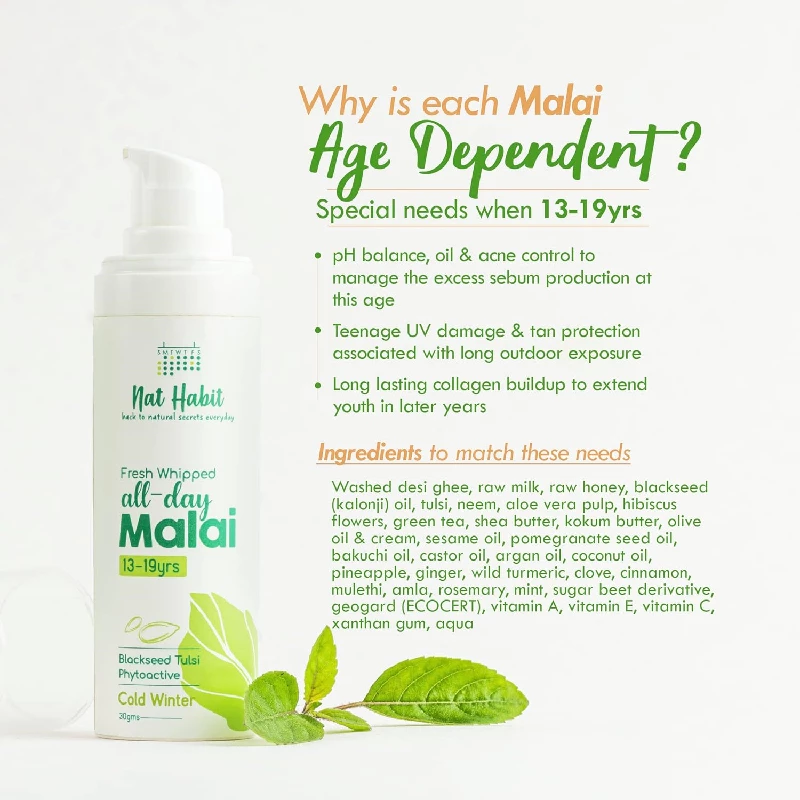 Nat Habit Black Seed Tulsi PhytoActive All Day Face Malai Cream For Cold Winter, 30 g-3.webp